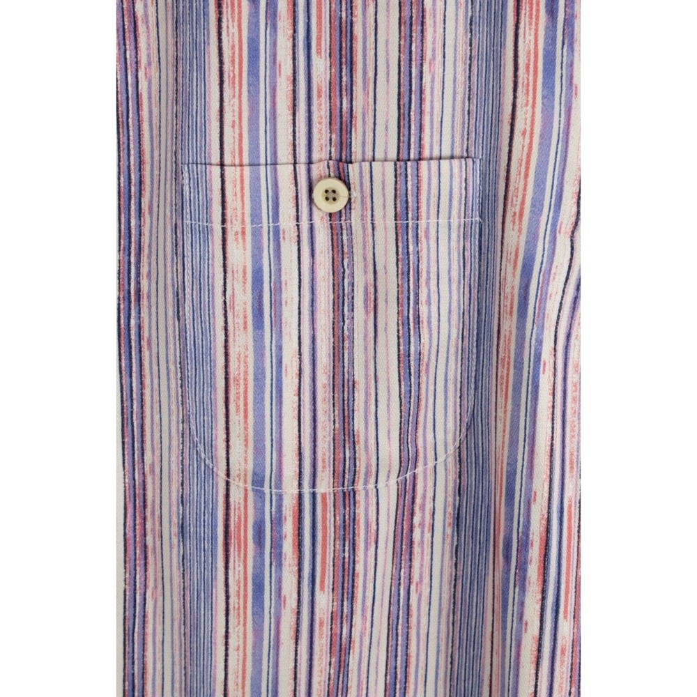 Tommy Bahama ISLAND ZONE Shirt Mens Large Silk Blend Striped - Picture 5 of 16